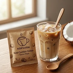 KOPSOON sachet dan minuman kopi santan instan